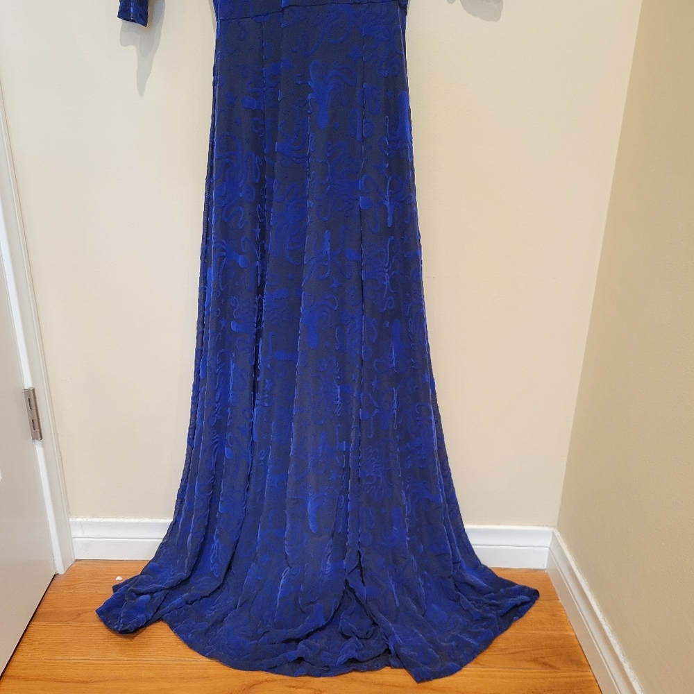 Blackmilk flocktapus 3/4 sleeve blue maxi dress - Picture 5 of 14